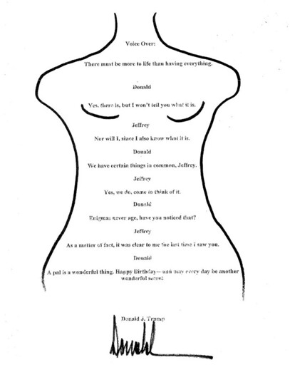 Epstein Birthday Letter With Trump’s Signature Revealed